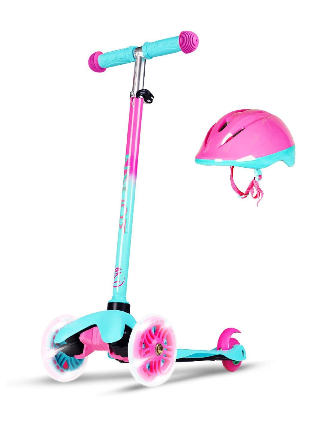 Zycom Zipper Scooter & Helmet - Teal Pink