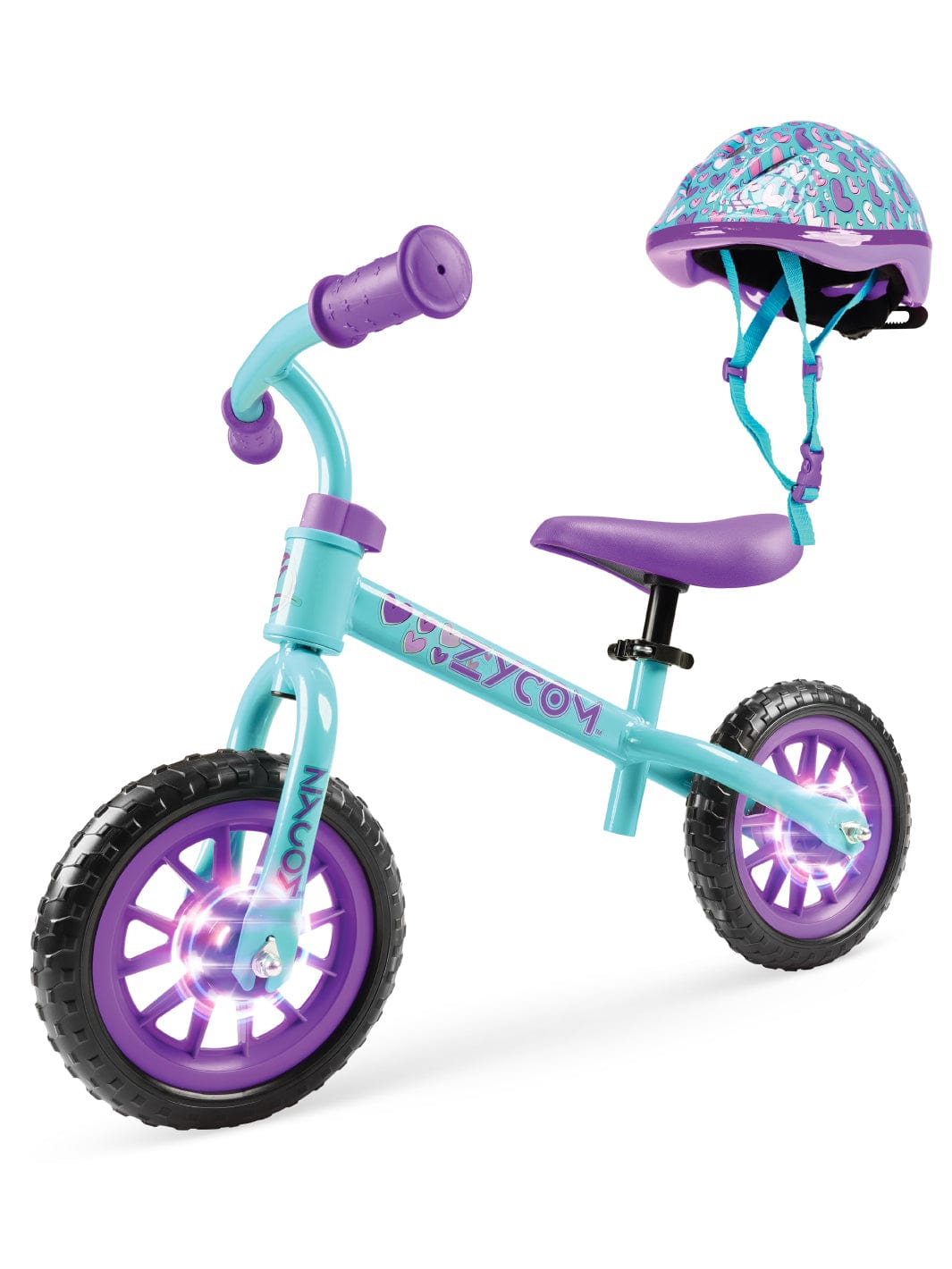 Zycom Light-Up Zbike & Helmet - Teal Purple